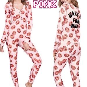 Victoria’s Secret Pink Wake Up For What Donut Onesie Pajamas | Size M